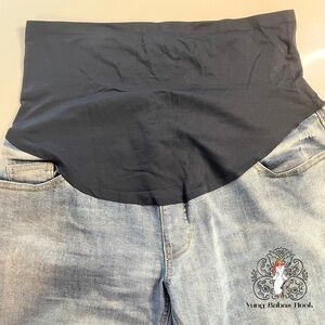 Time and Tru Maternity Medium 8-10 Blue Distressed Skinny Jeans PRELOVED